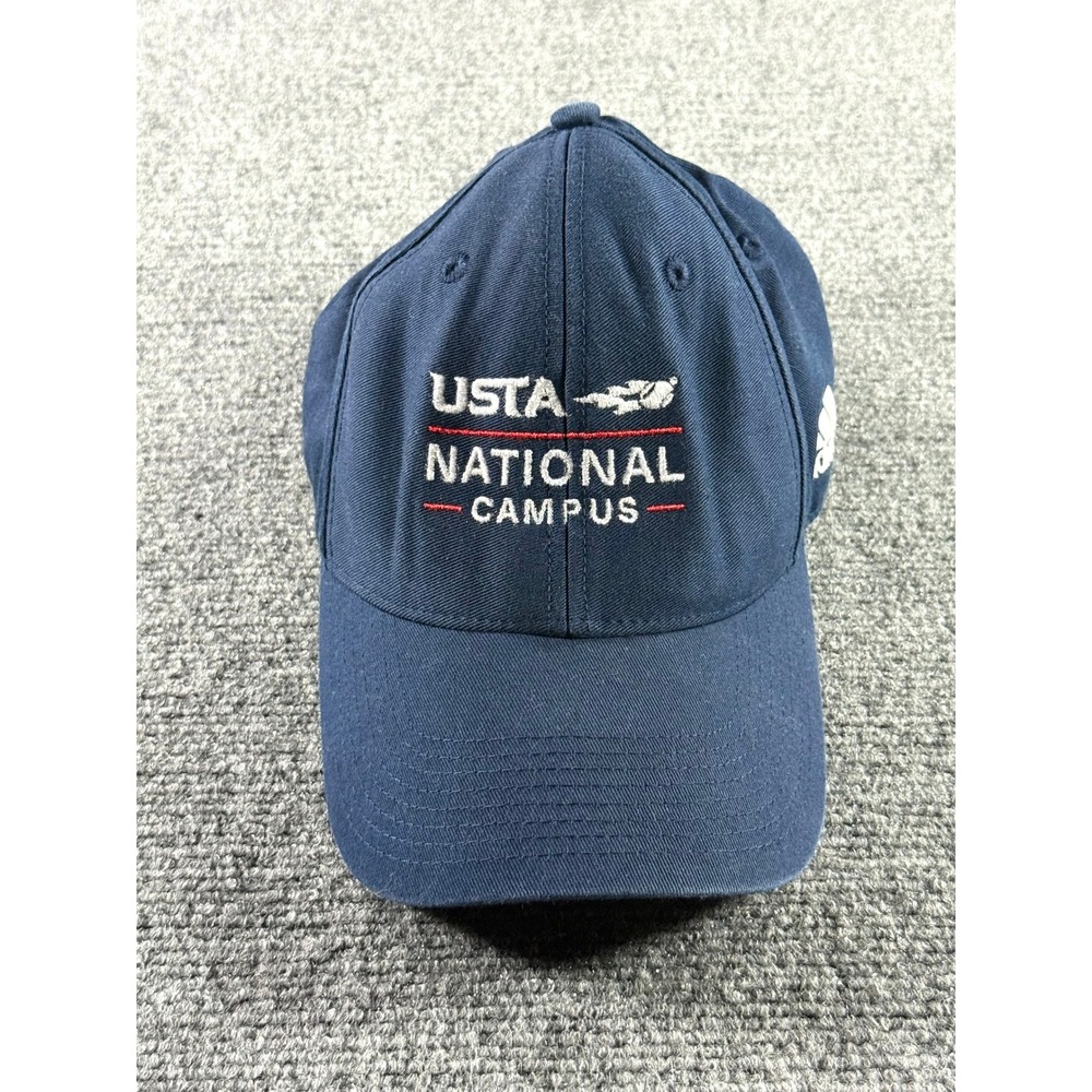 Adidas USTA National Campus Tennis Hat Navy Blue Adjustable Baseball Cap Hat